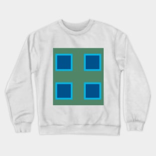 Four Squares on Green Crewneck Sweatshirt